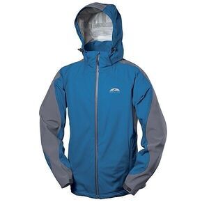 Golite Men’s Gauntlet Softshell Rain Coat Jacket SzXL blue Grey Hiking